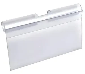 Porta Etiqueta para Gôndola PVC Cristal – Perfil Porta Preço Transparente Kit 100 Peças
